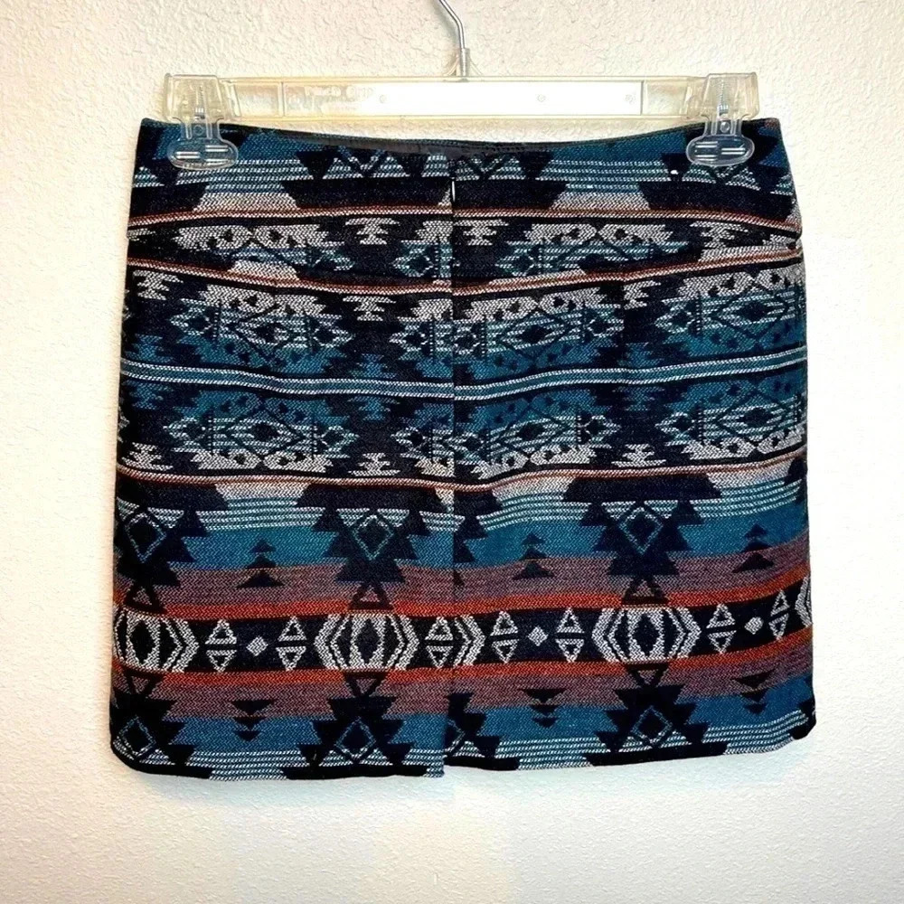 DALIA Collection multicolored tribal print‎ mini skirt. Boho. Western. - Picture 2 of 7